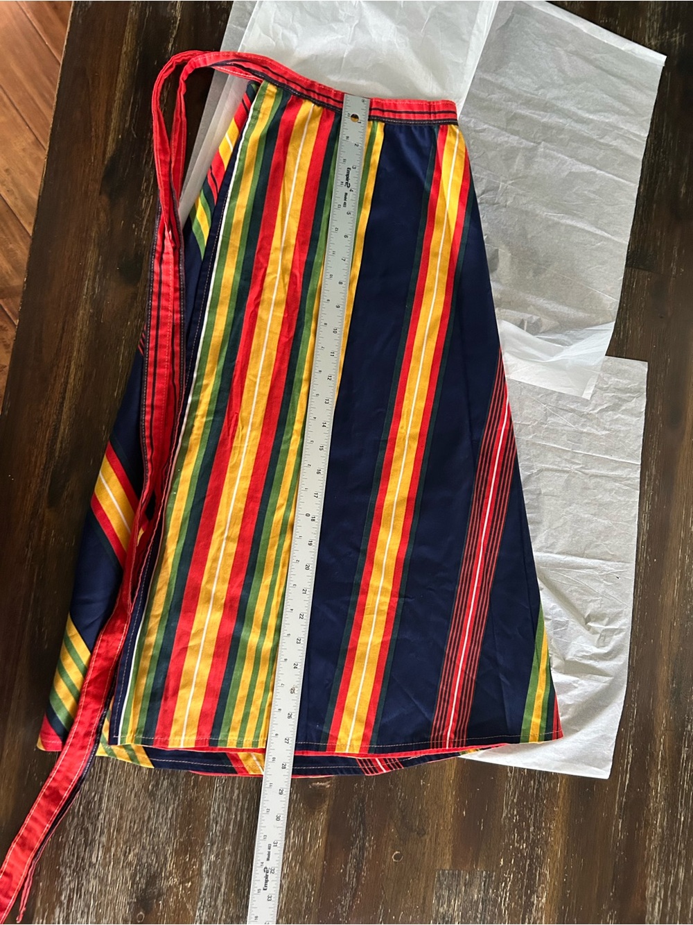 RARE VINTAGE ILGWU Beautiful 1974 's vintage  rainbow PRIDE skirt WRAP - Picture 7 of 7